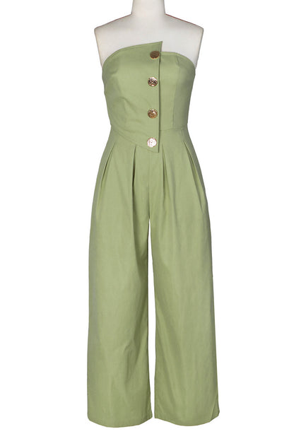 Strapless Wide-Leg Jumpsuit