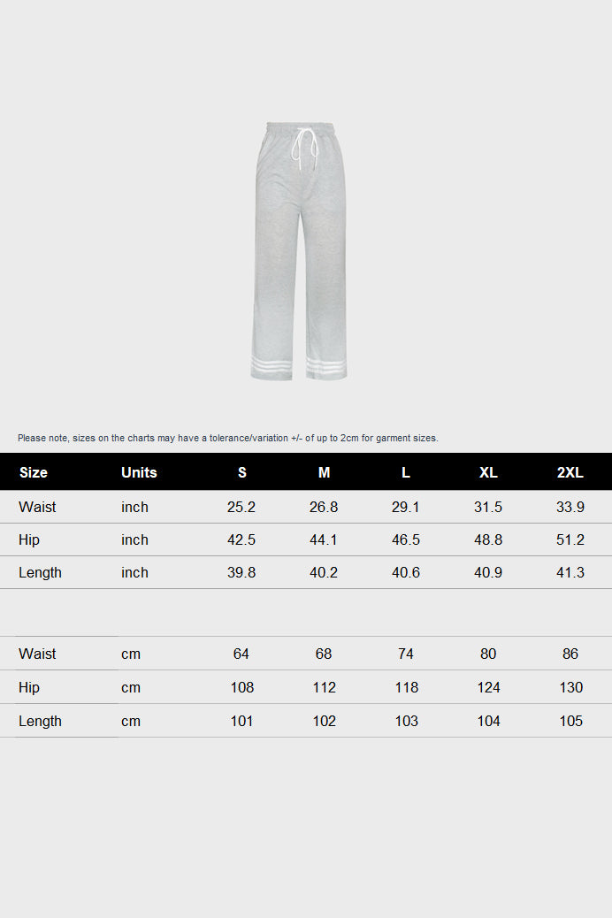 Stripe Wide-Leg Sweatpants