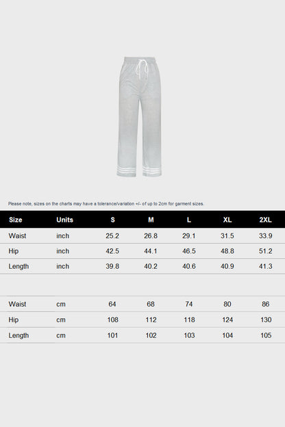 Stripe Wide-Leg Sweatpants
