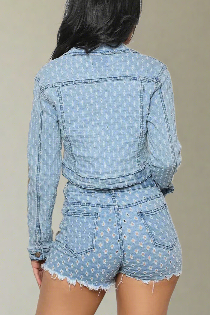 Denim Jacket & Short Set