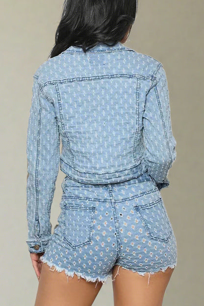 Denim Jacket & Short Set