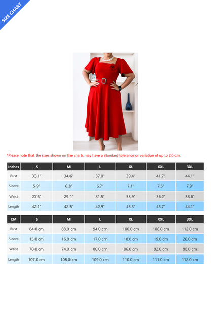 Square Neck High Waist Flared Maxi Dress