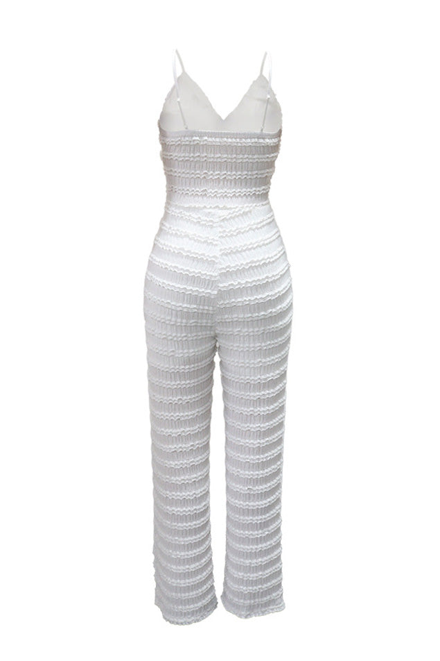 Sleeveless Wide Leg Spaghetti Strap Jumpsuit