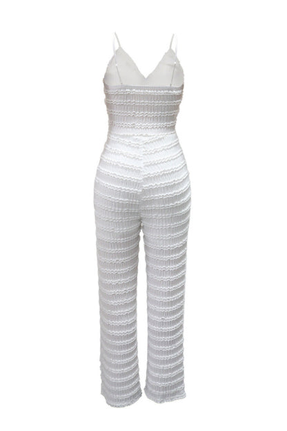 Sleeveless Wide Leg Spaghetti Strap Jumpsuit