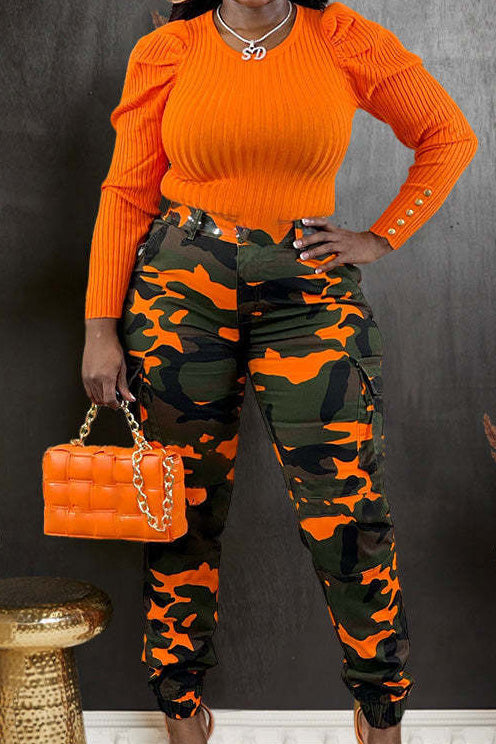 Camouflage Cargo Pants - Slim Fit