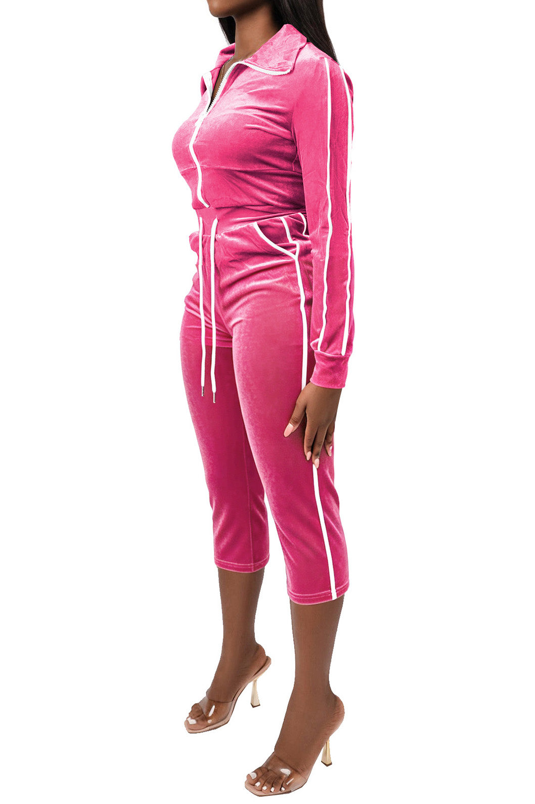 Velour 2-Piece Tracksuit Set
