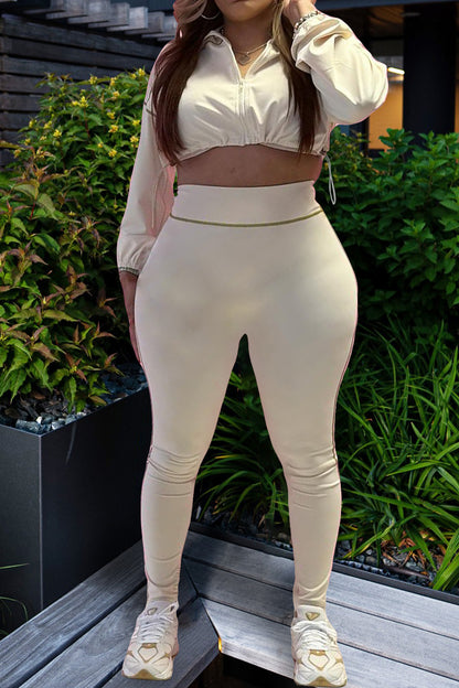 Elastic Waist Slim Fit 2-Piece Set