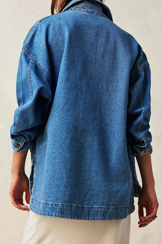 Oversized Boyfriend Fit Denim Jacket