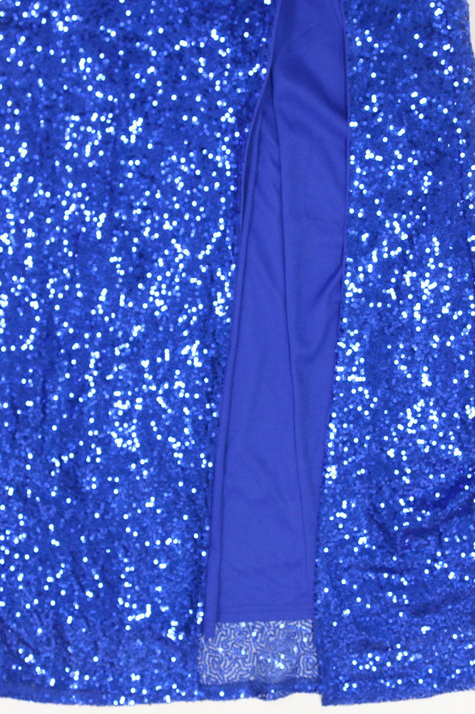 Off-the-Shoulder Sequins Prom Dress Long Slit