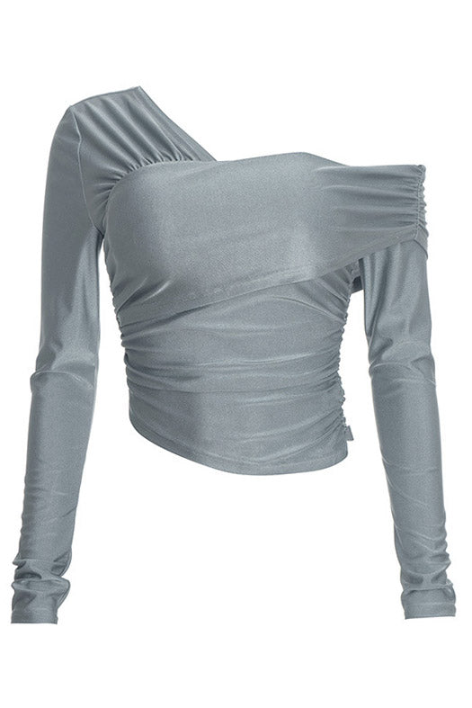 Asymmetric Ruched Top & Leggings Set