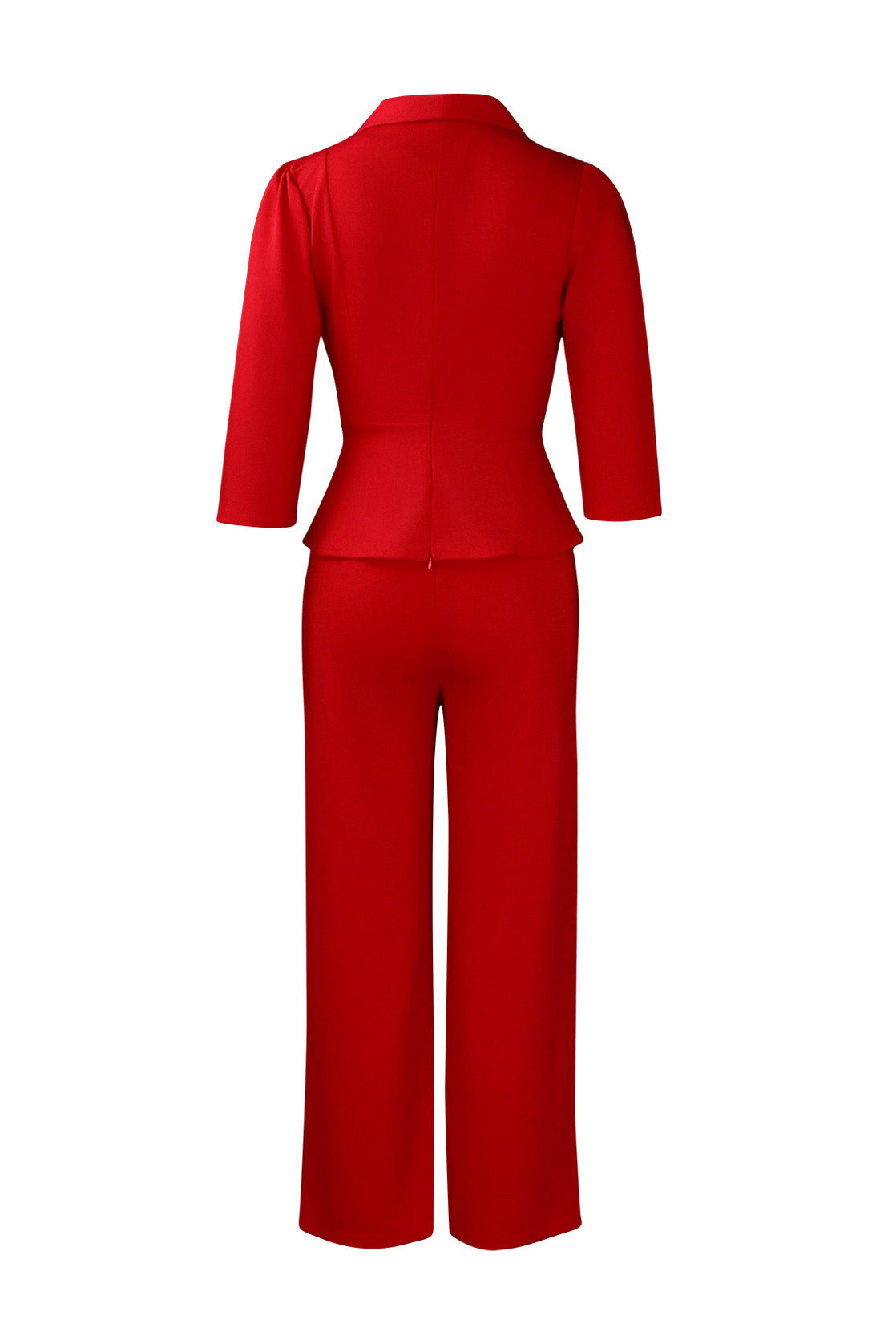 Elegant Shawl Collar Blazer Jumpsuit