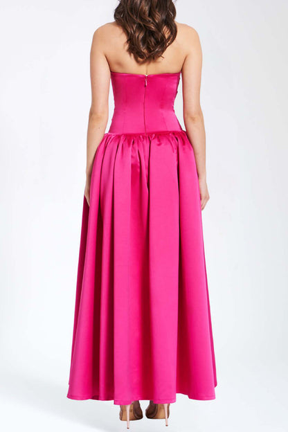 Strapless Drop Waist Corset Dress