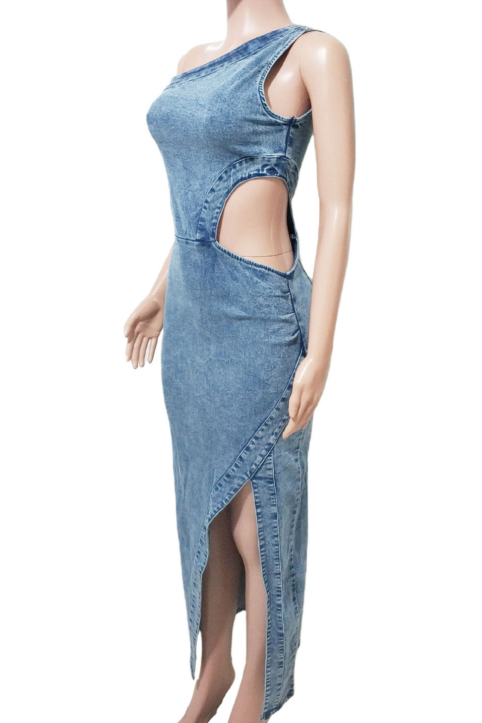One-Shoulder Cutout Mini Dress