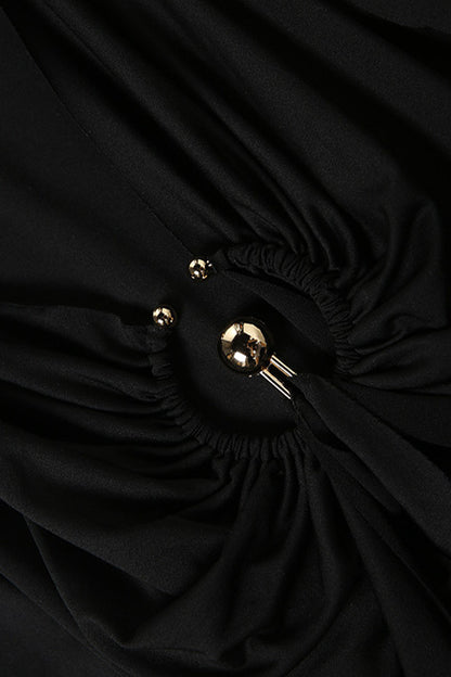 Twist Knot Ring Detail Maxi Dress