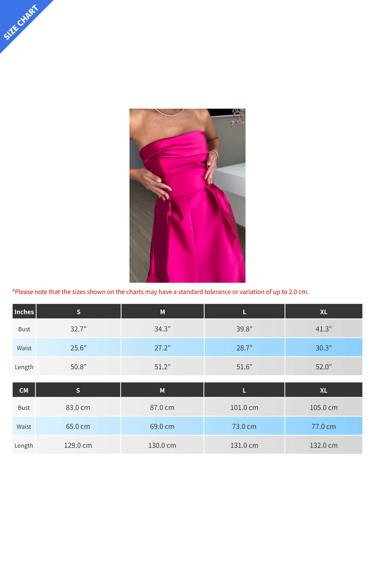 Satin Sequin Strapless High-Waist Party Dress