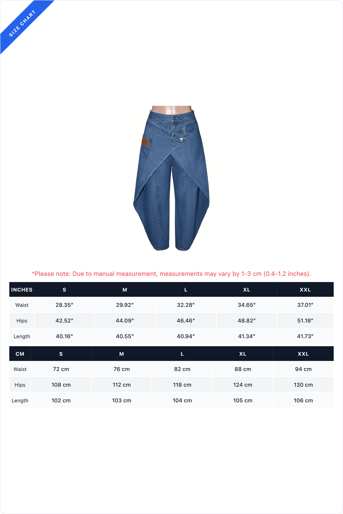 High-Rise Wrap-Front Wide-Leg Jeans