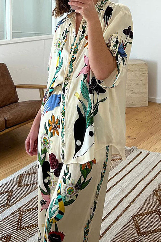 Printed Shirt and Pant Set