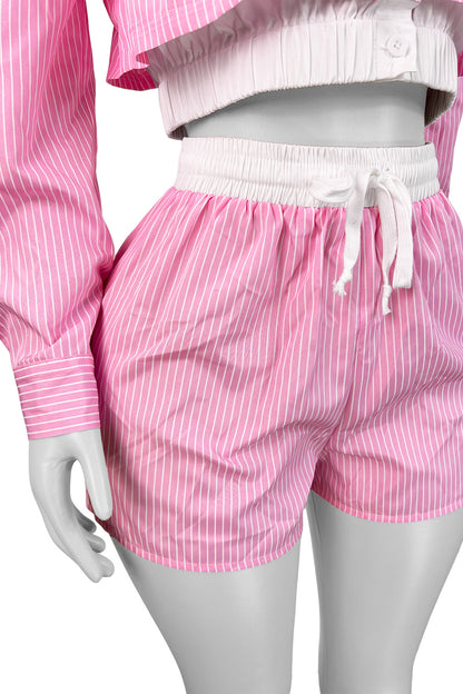 Seaside Prep Stripes Short Set