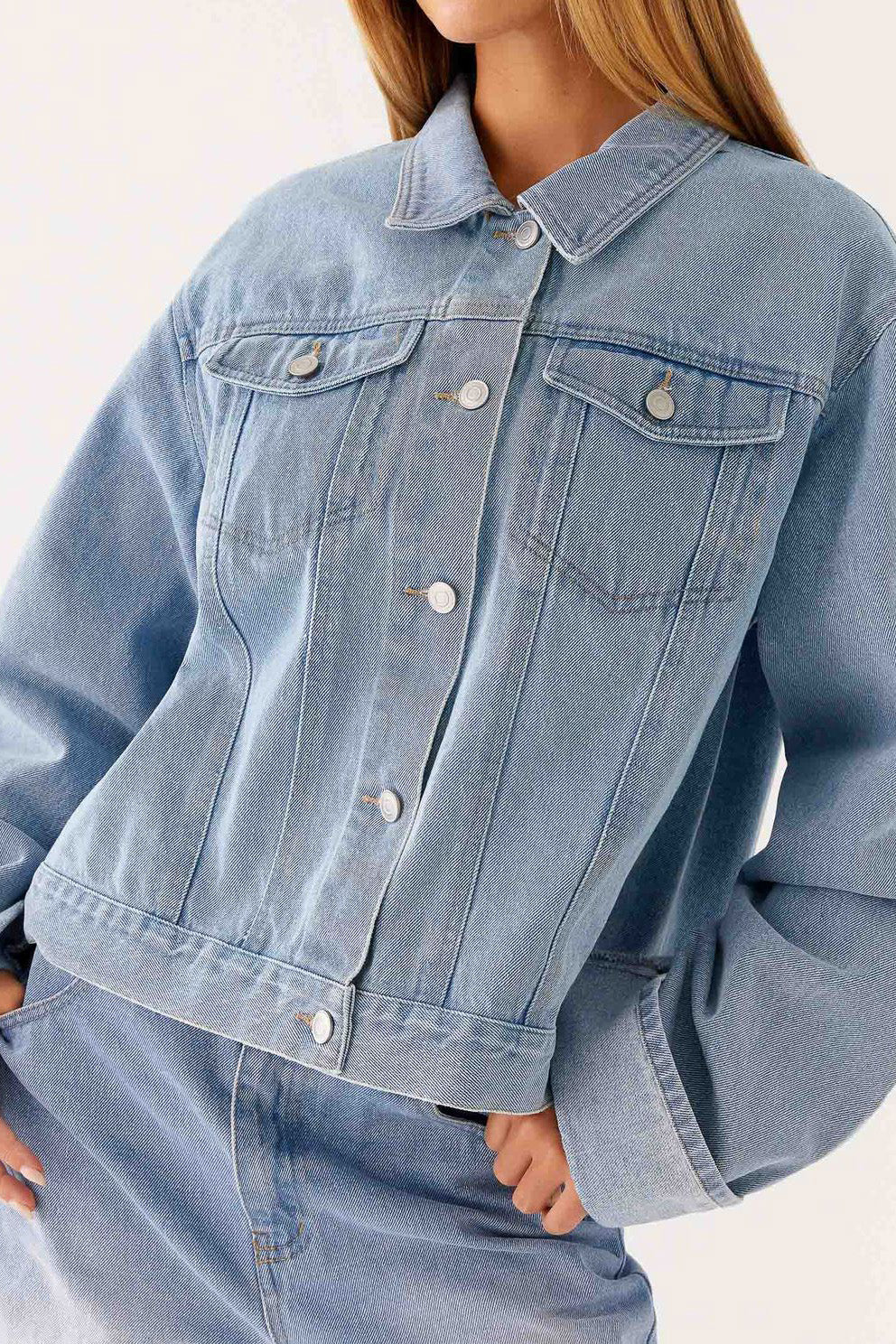 Collared Comfortable Casual Denim Jacket