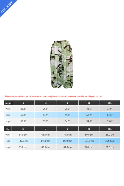 Camo Print High Waist Balloon Pants