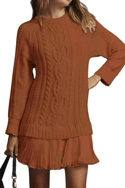 Casual Twist Sweater Mini Dress