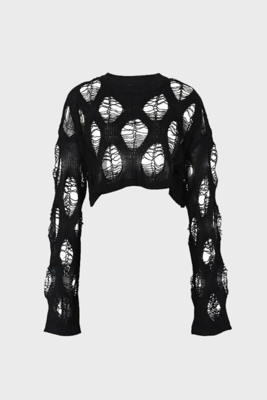Crochet Sweater Long Sleeve Hollow Out Knit Top