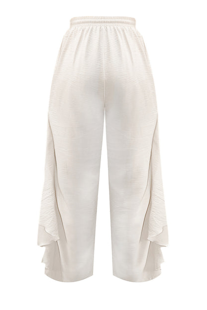 Layered Drape Wide Leg Pant
