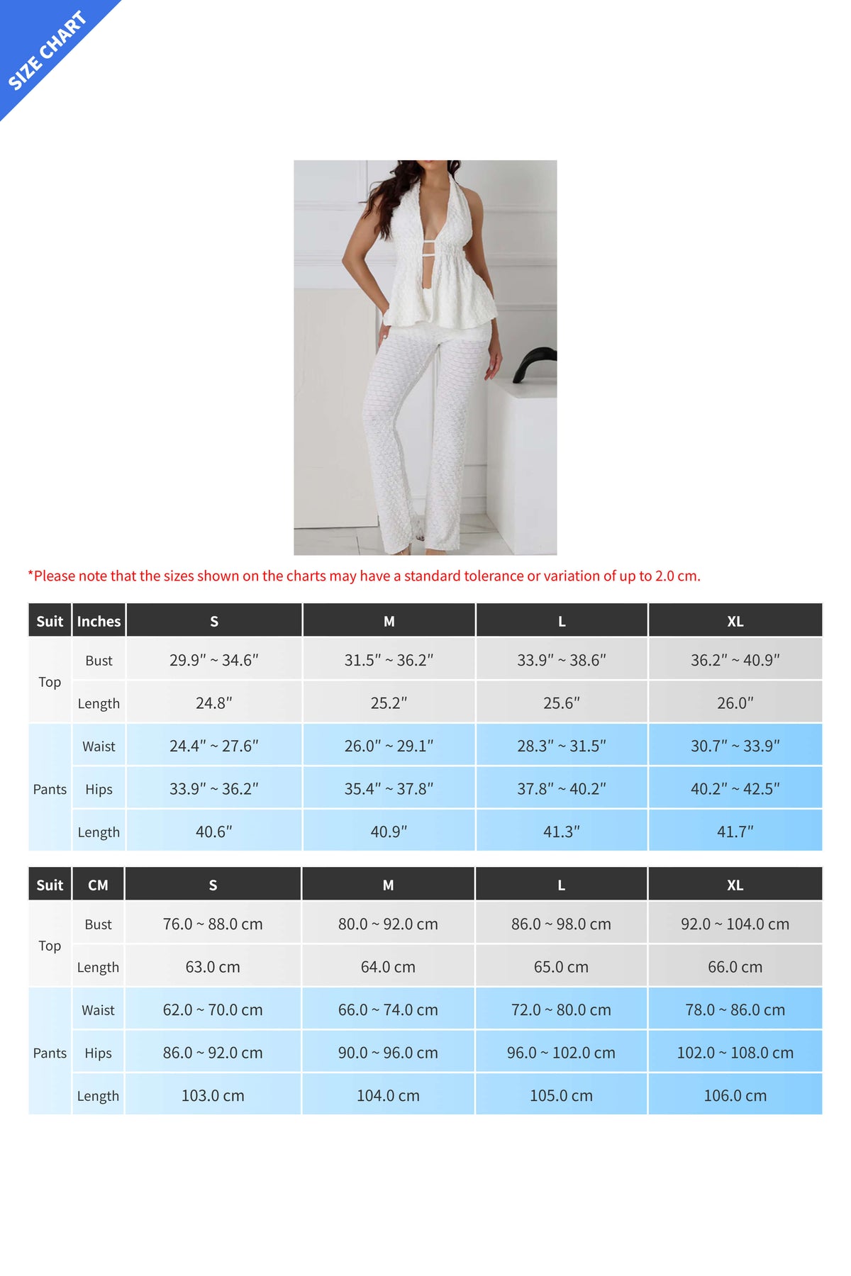 Tie-Up Backless Halter with Long Pants Sets