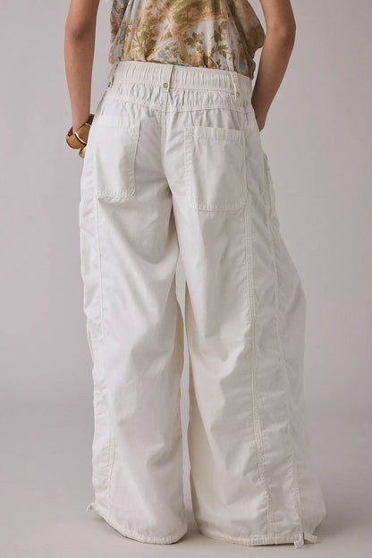 Wide Leg Drawstring Parachute Pant