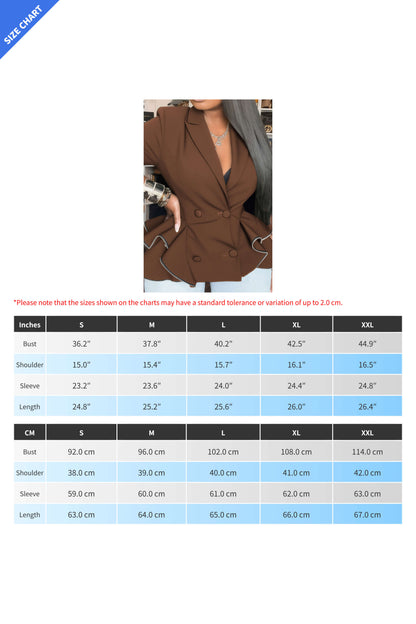 Double-Breasted Blazer Coat