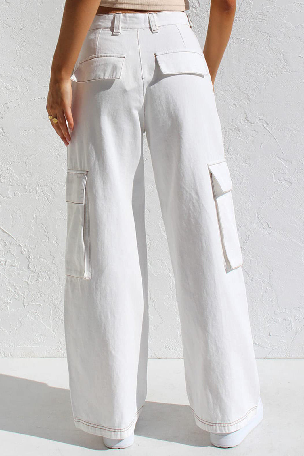 Multi Pocket Cargo Style Women’s Denim Pants