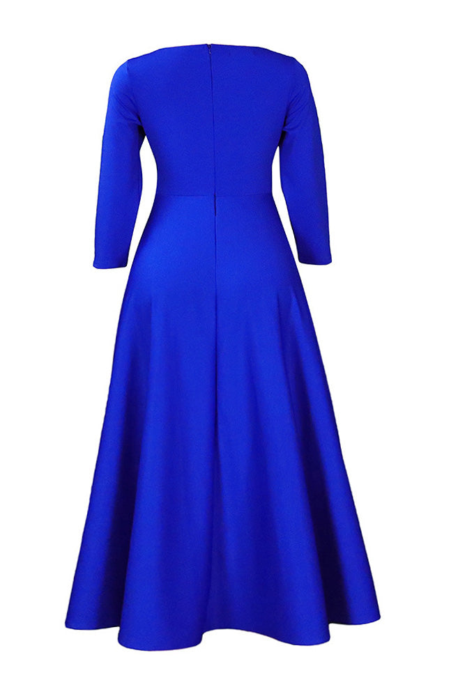 Elegant Tie-Waist A-Line Maxi Dress