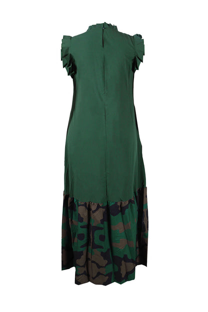 Maxi Dress With Ruffle Sleeve