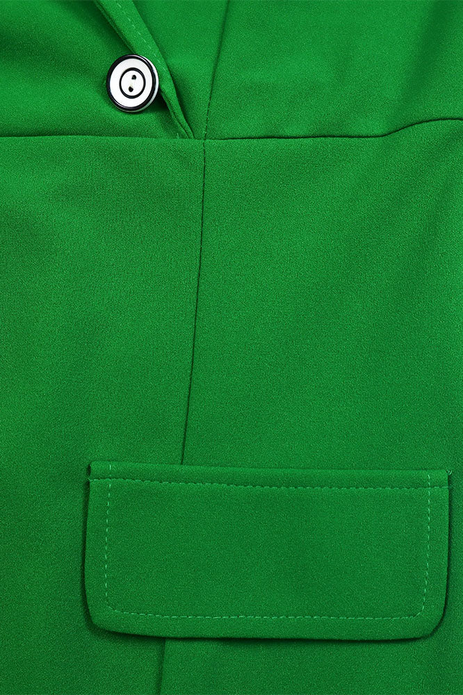 Solid Color Button Lapel Tight Dress