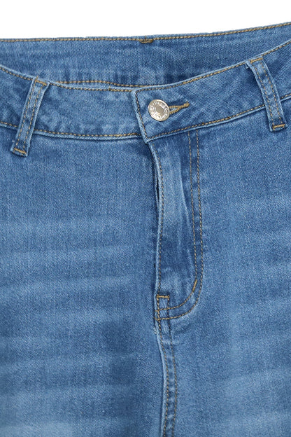 Light Blue Loose Fit Multi-Pocket Jeans