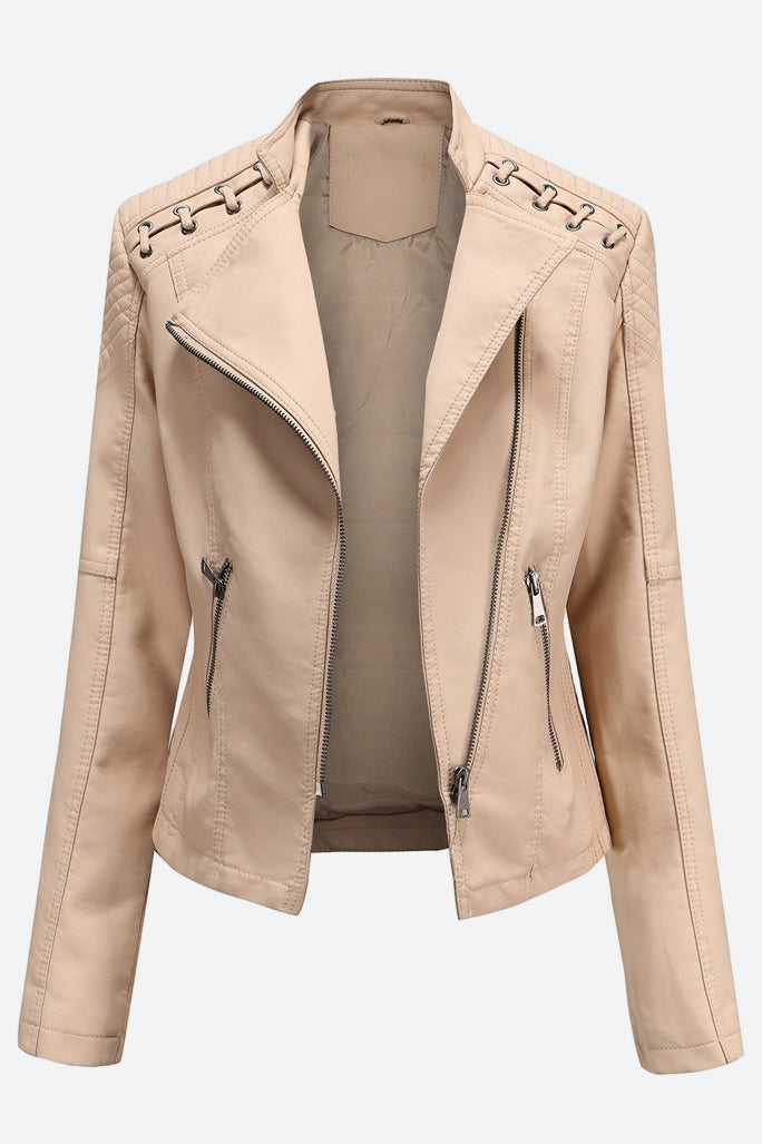 Women Classic Leather Jacket