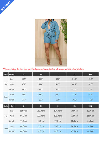 Denim Jacket & Shorts Set
