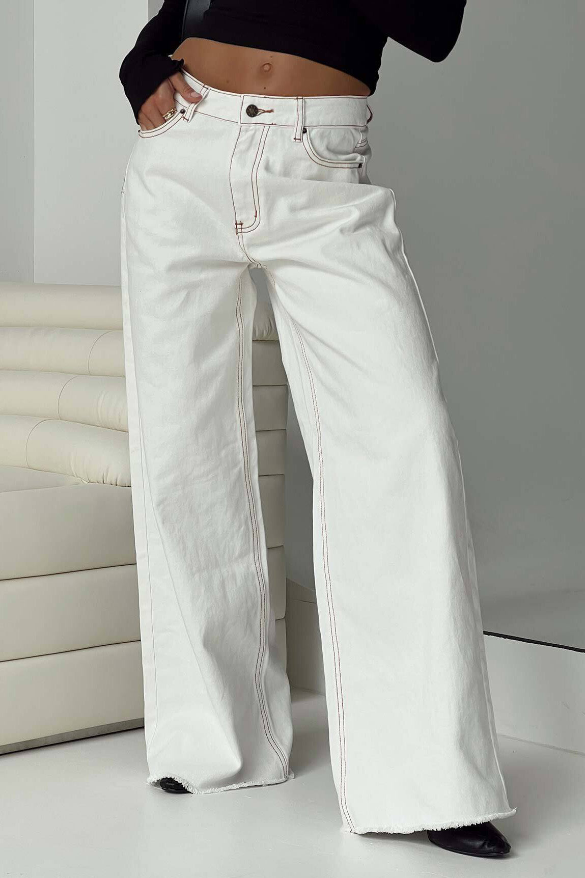 Loose Fit Casual Denim Long Pants