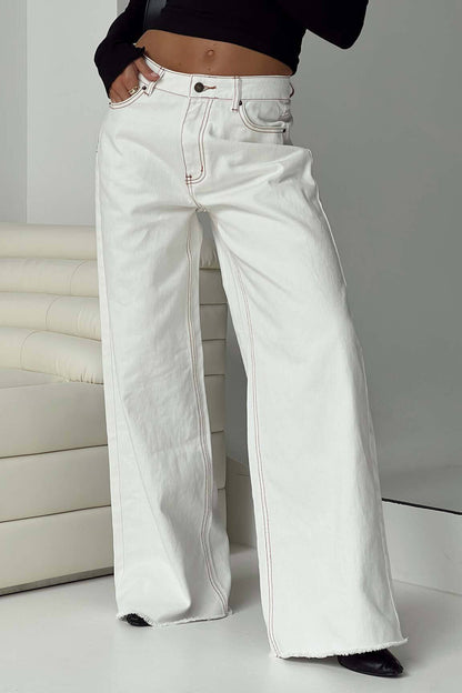 Loose Fit Casual Denim Long Pants