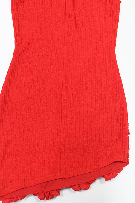 Embellished Rosette Mini Dress