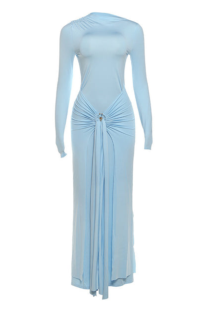 Twist Knot Ring Detail Maxi Dress