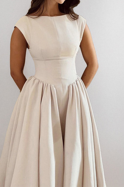 Elegant Sleeveless Backless Slim Fit Dress