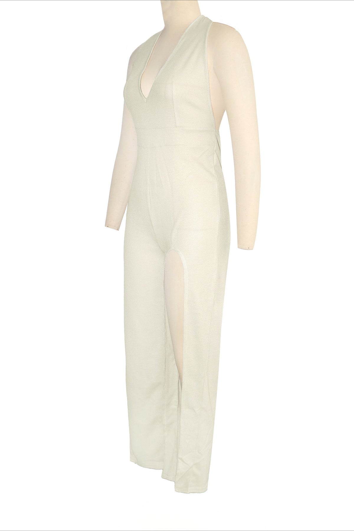 Halter Irregular Slit Jumpsuit