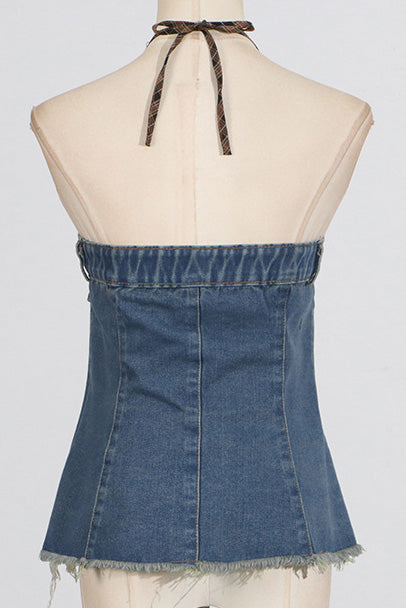 Cowgirl Denim Corset Top