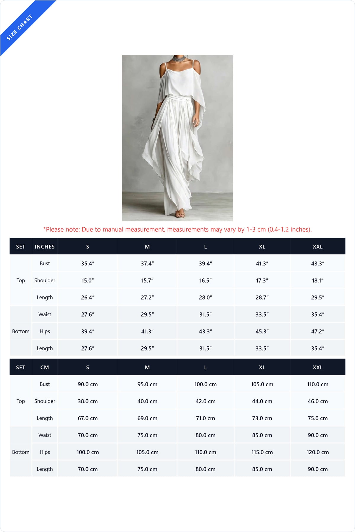 Draped Cold Shoulder Palazzo Pant Set
