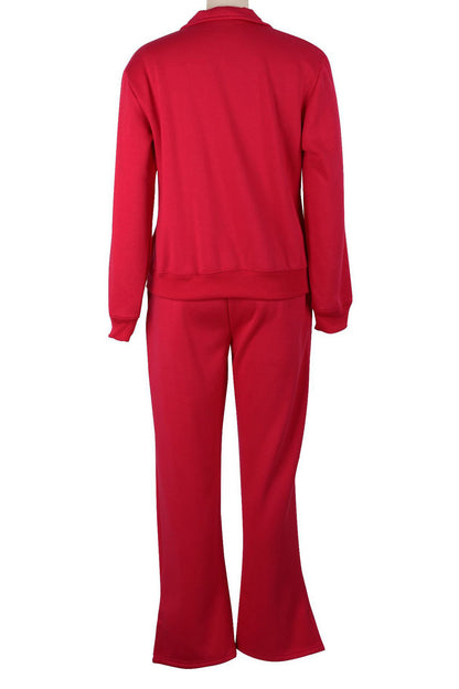 Fleece Lined Loose Fit Two-Piece Tracksuit