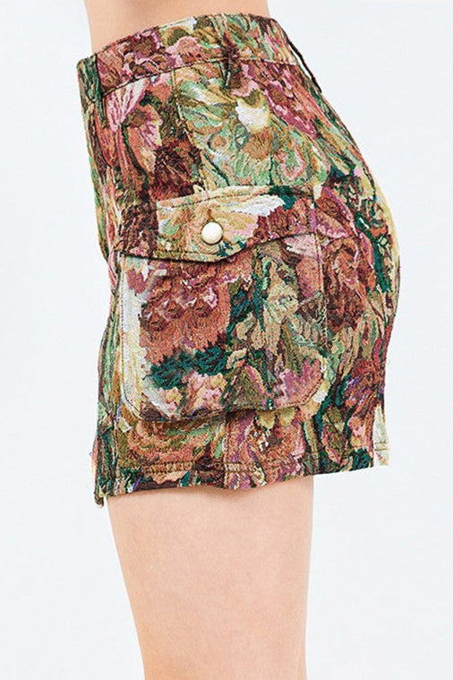 Jacquard Cargo Skirt