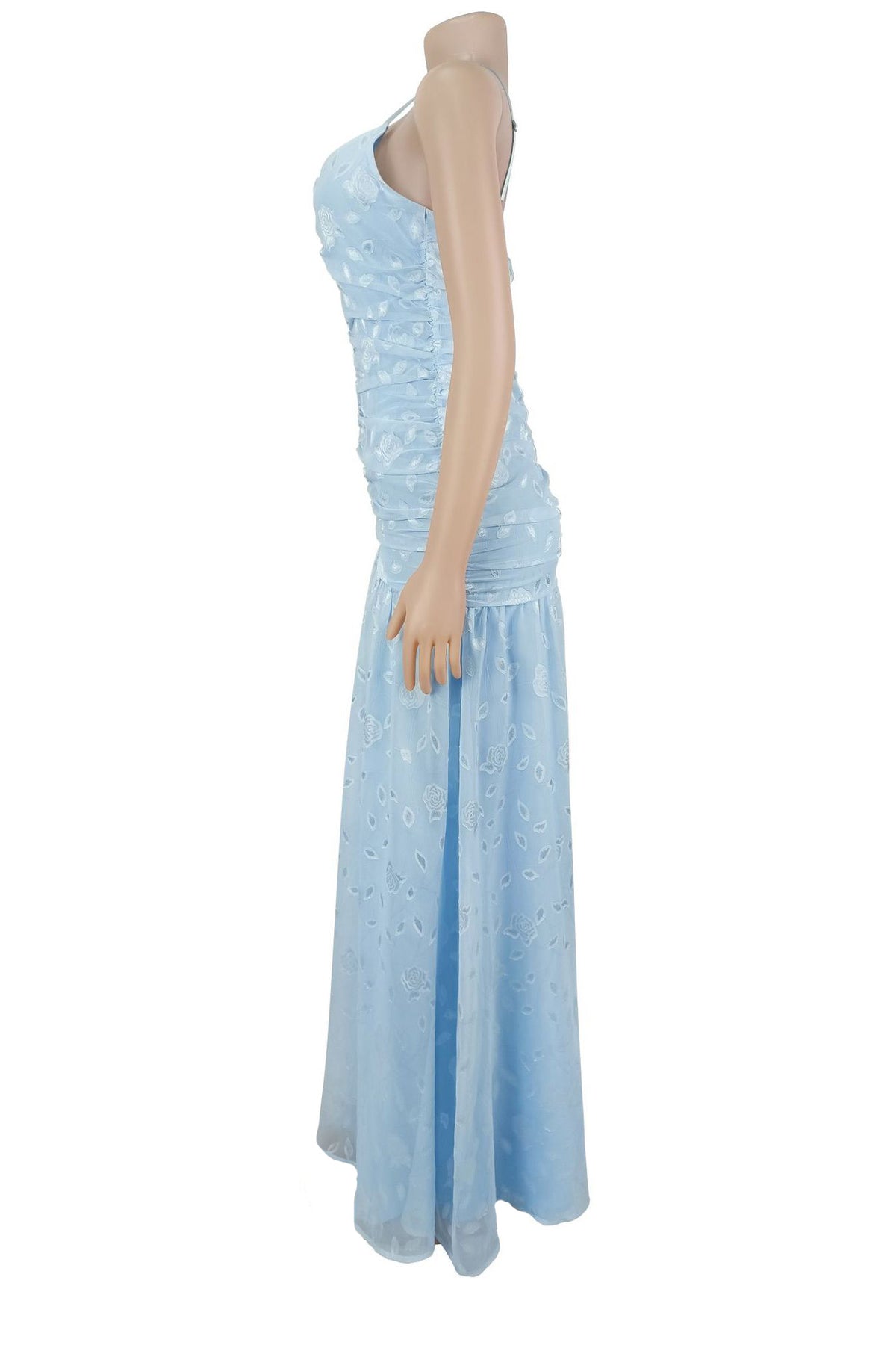 Floral Ruched Cami Vacation Maxi Dress