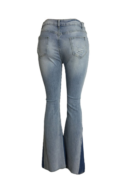 Ripped Bootcut Jeans