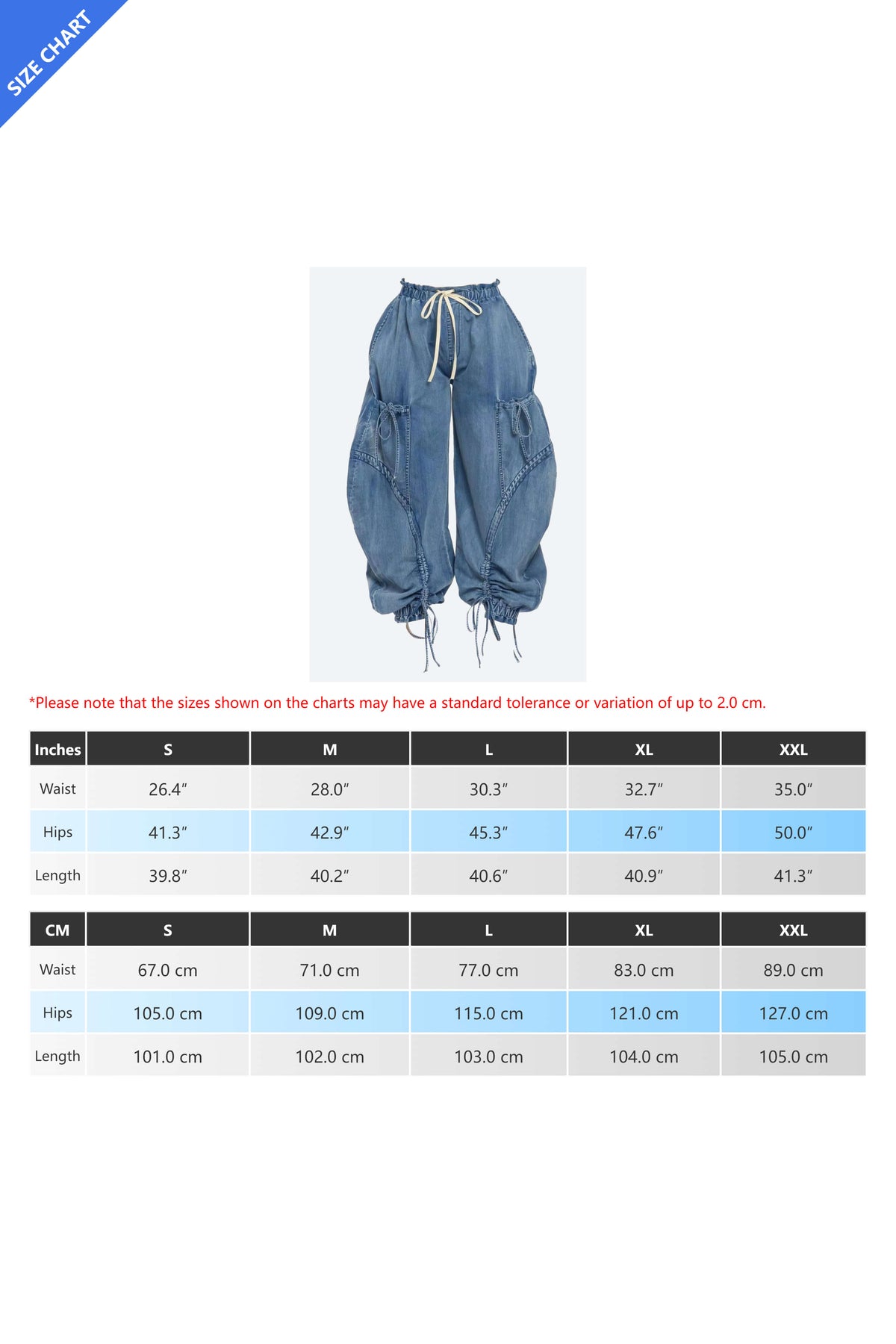 Denim Pocket Cargo Jeans